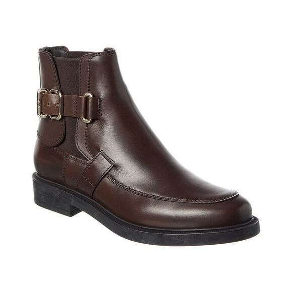 Tod’S Leather Boot, Brown - Picture 1 of 5
